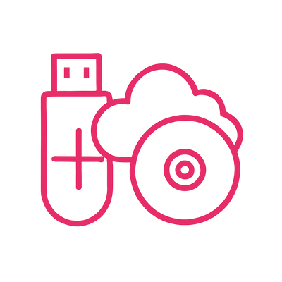 to Cloud, USB or DVD